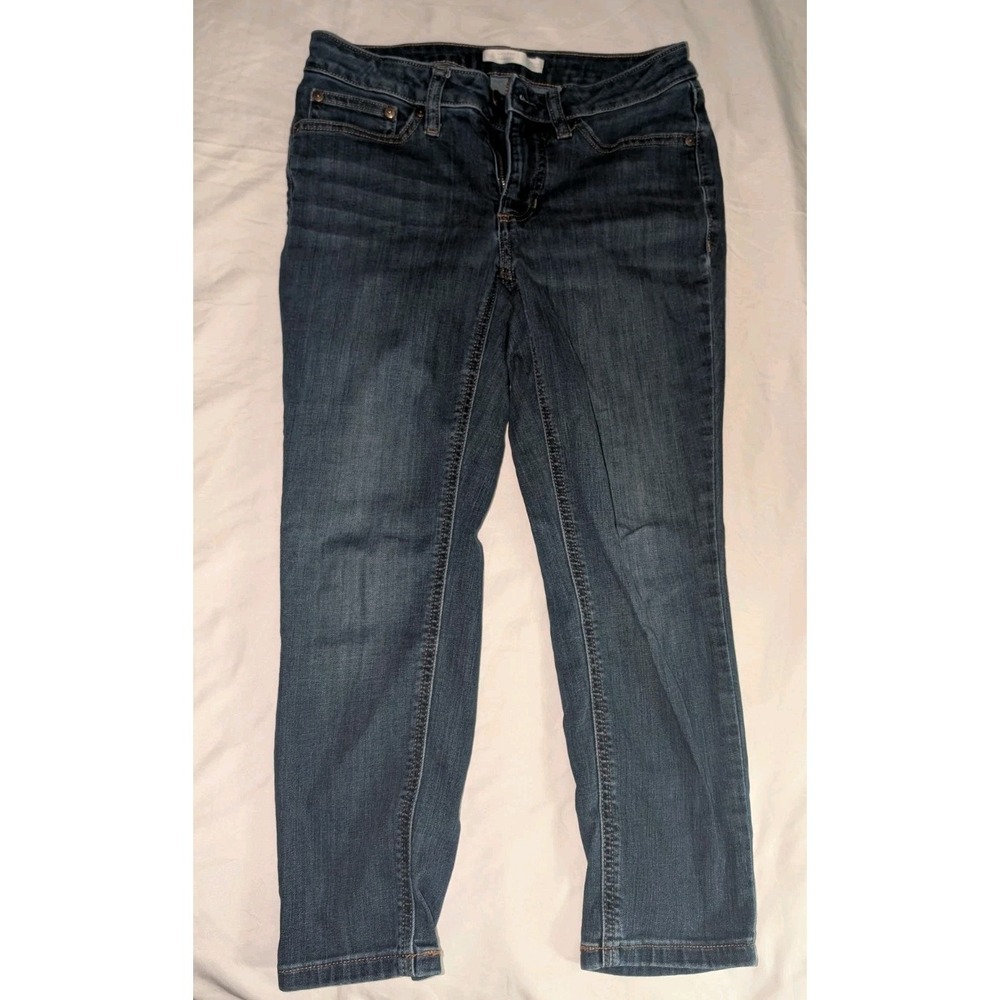 Lauren Conrad Women's Size 8 Petite Skinny Blue Denim Capri Pants